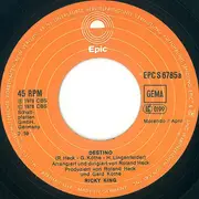 7inch Vinyl Single - Ricky King - Destino