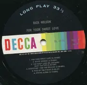 LP - Ricky Nelson - For Your Sweet Love - Mono