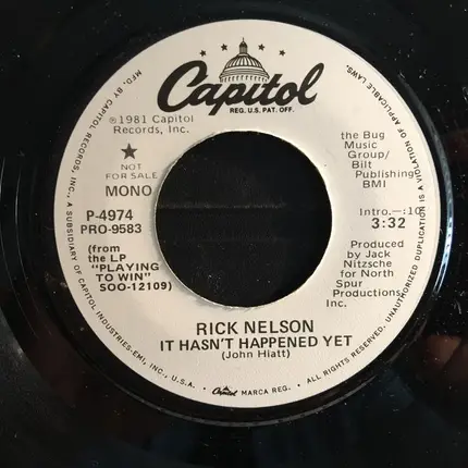 Ricky Nelson - It Hasn't Happened Yet