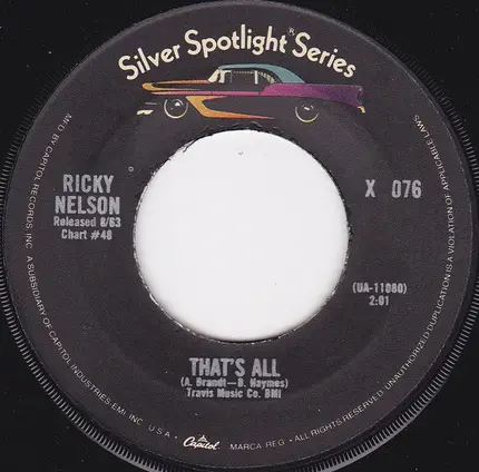 Ricky Nelson - Never Be Anyone Else But You