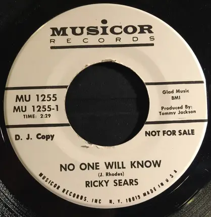 Ricky Sears - No One Will Know