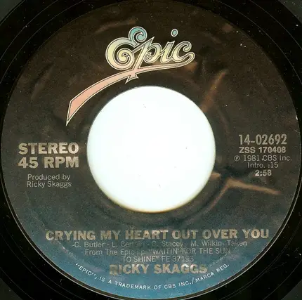 Ricky Skaggs - Crying My Heart Out Over You