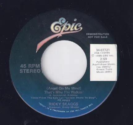 Ricky Skaggs - (Angel On My Mind) That's Why I'm Walkin'