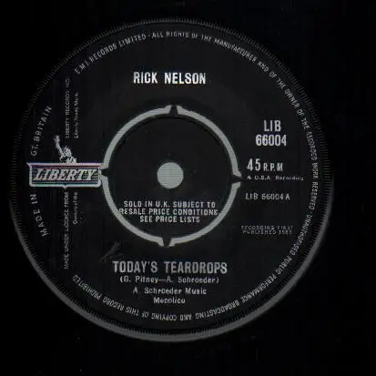 Ricky Nelson - Today's Teardrops