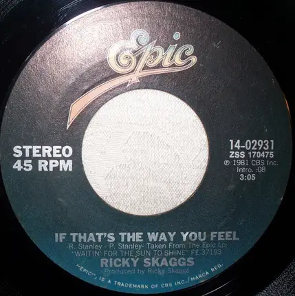Ricky Skaggs - I Don't Care