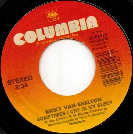 Ricky Van Shelton - I'll Leave This World Loving You / Sometimes I Cry In My Sleep