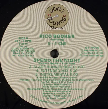 Rico Booker Featuring KI-Chill - Spend The Night