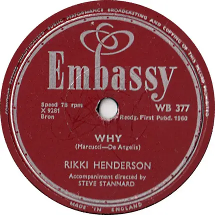 Rikki Henderson - Starry Eyed / Why