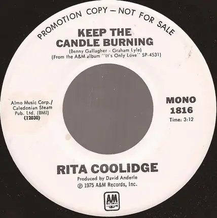 Rita Coolidge - Keep The Candle Burning