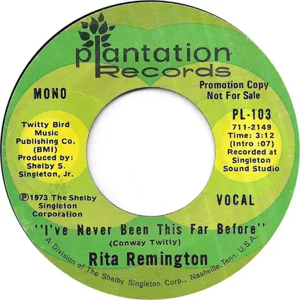 Rita Remington - I've Never Been This Far Before
