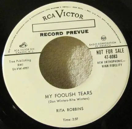Rita Robbins - How Long Do You Cry / My Foolish Tears