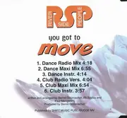 CD Single - RiverSide People - You Got To Move