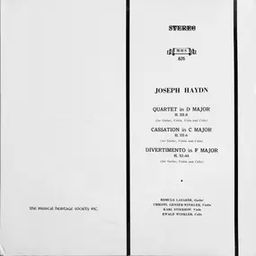 Franz Joseph Haydn - Quartet in D Major, H. III:8 / Cassation in C Major H. III:6 / Divertimento in F Major H. XI:44