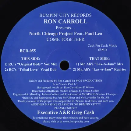 Ron Carroll Presents... North Chicago Project Feat. Paul Leo - Come Together