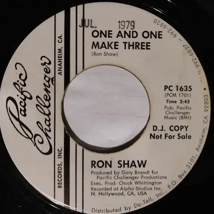 Ron Shaw - I Can't Dance