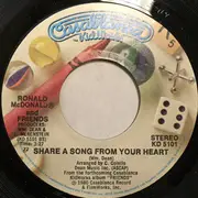 7inch Vinyl Single - Ronald McDonald & Friends - F-R-I-E-N-D-S / Share A Song From Your Heart