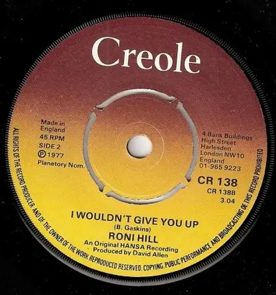 Roni Hill - You Keep Me Hanging On / Stop! In The Name Of Love
