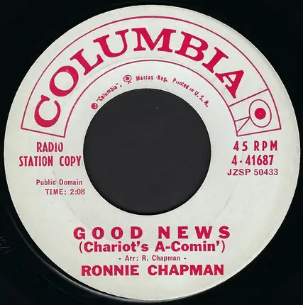 Ronnie Chapman - It Happens Every Day / Good News (Chariot's A-Comin')
