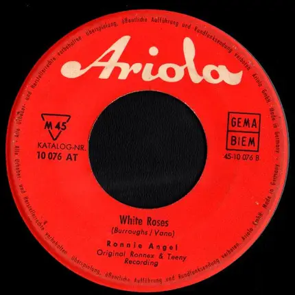 Ronnie Angel - Tjoelala - Tjoelala / White Roses