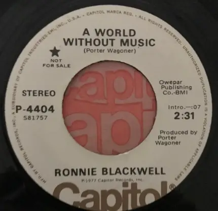 Ronnie Blackwell - A World Without Music