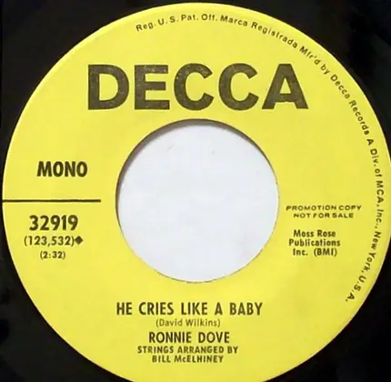 Ronnie Dove - Kiss The Hurt Away / He Cries Like A Baby