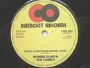 7inch Vinyl Single - Ronnie Duke & The Family - What Christmas Means To Me - Red