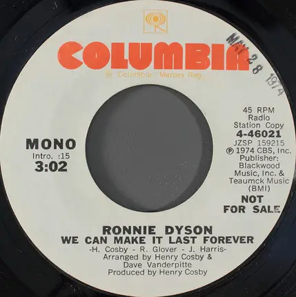 Ronnie Dyson - We Can Make It Last Forever