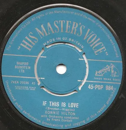 Ronnie Hilton - You And I