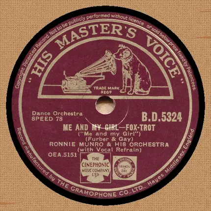 Ronnie Munro & His Orchestra - Lambeth Walk / Me And My Girl