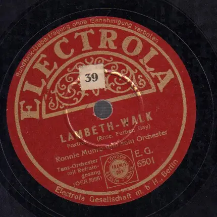 Ronnie Munro und sein Orchester - Vieni, Vieni / Lambeth Walk