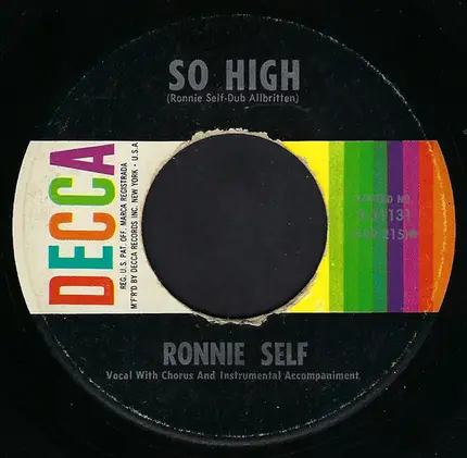 Ronnie Self - So High / I've Been There