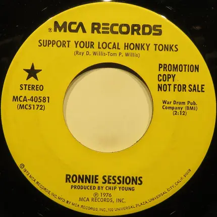 Ronnie Sessions - Support Your Local Honky Tonks