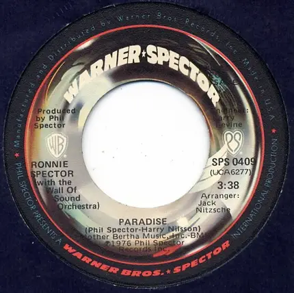 Ronnie Spector With The Phil Spector Wall Of Sound Orchestra - Paradise