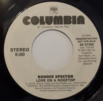 Ronnie Spector - Love On A Rooftop