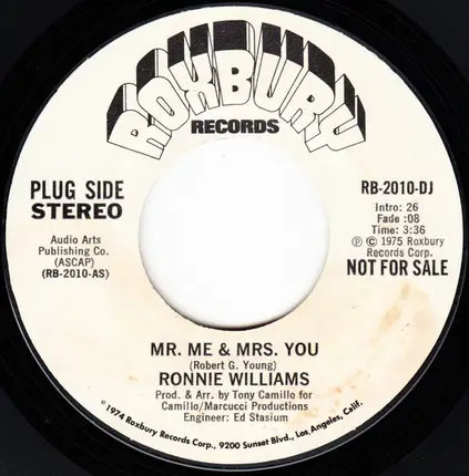 Ronnie Williams - Mr. Me & Mrs. You