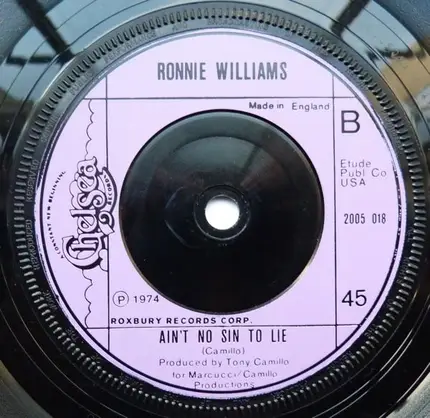 Ronnie Williams - Dreamin' / Ain't No Sin To Lie