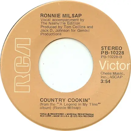 Ronnie Milsap - Too Late To Worry, To Blue To Cry / Country Cookin'