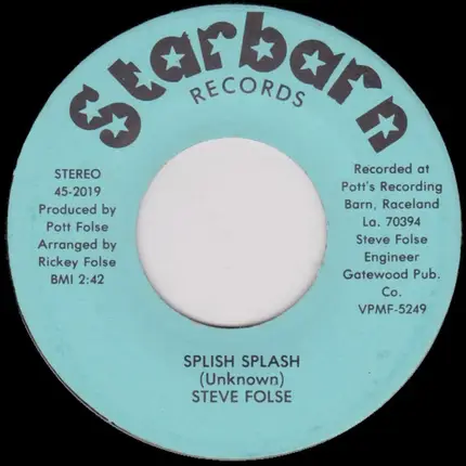 Ronny Folse / Steve Folse - Love Letters In The Sand / Splish Splash