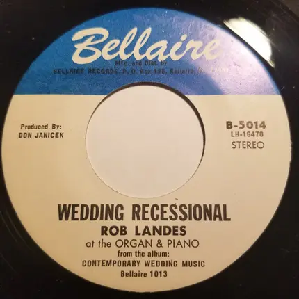 Rob Landes - We've Only Just Begun / Wedding Recessional
