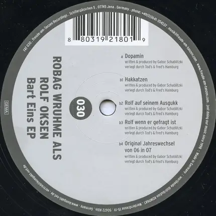 Robag Wruhme - Bart Eins EP