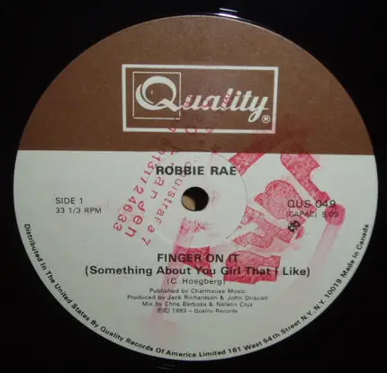 Robbie Rae - Finger On It (Something About You Girl That I Like)
