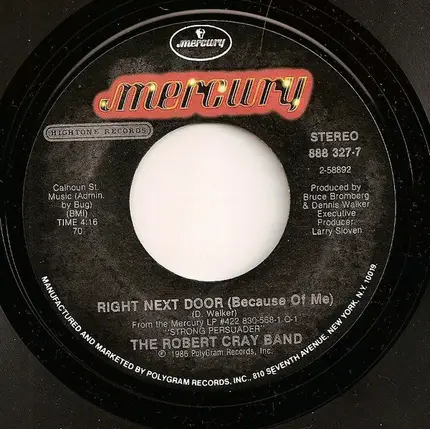 Robert Cray - Right Next Door (Because Of Me)