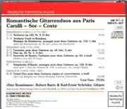 CD - Robert Barto, Karl-Ernst Schröder - Duo Rossiniane - Romantische Gitarrenduos aus Paris