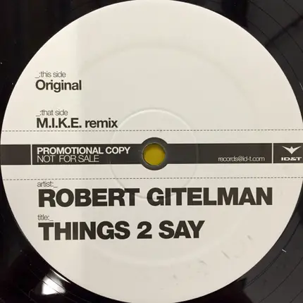 Robert Gitelman - Things 2 Say