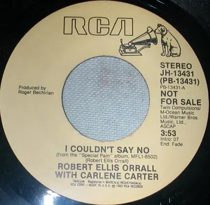 Robert Ellis Orrall With Carlene Carter - I Couldn't Say No (Stereo / Mono)