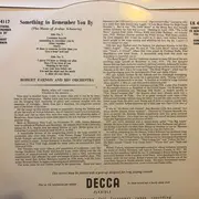 LP - Robert Farnon And His Orchestra - 'Something To Remember You By...' (The Music of Arthur Schwartz)
