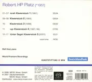 SACD - Robert HP Platz - Piano Pieces - Digipak