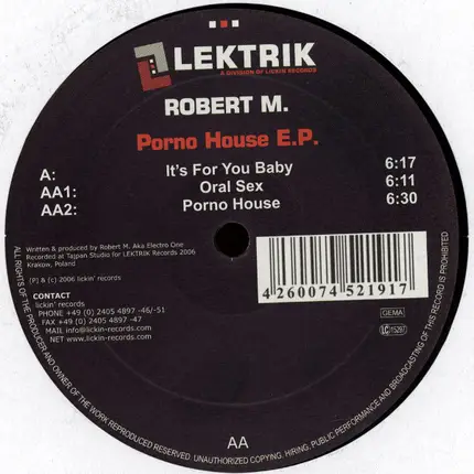 Robert M - Porno House E.P.