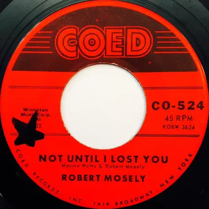 Robert Mosely - Not Until I Lost You