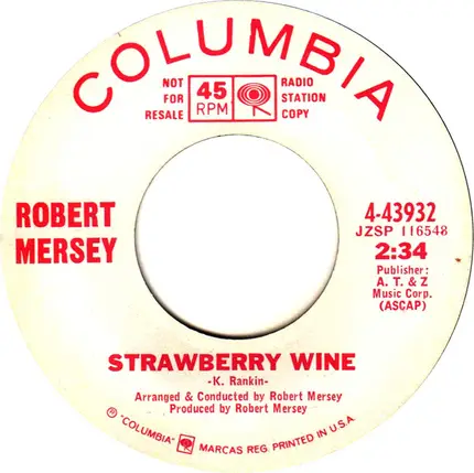 Robert Mersey - Strawberry Wine